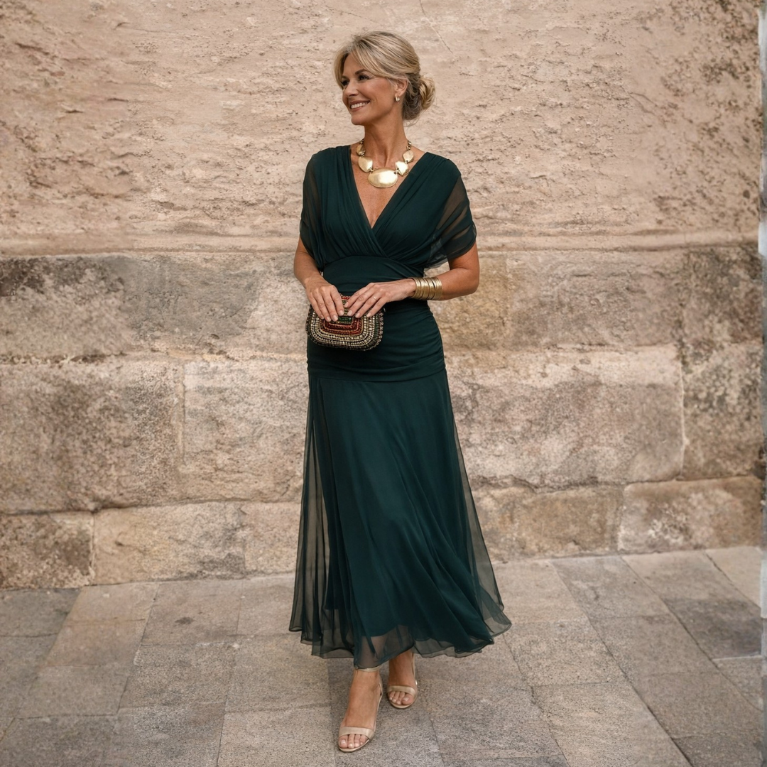 Mikaela™ | Vestido Maxi de Hombros Descubiertos