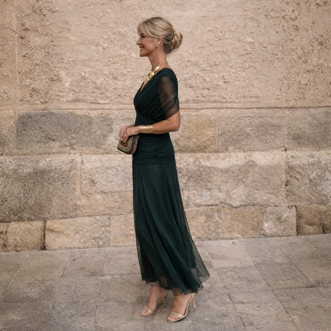 Mikaela™ | Vestido Maxi de Hombros Descubiertos