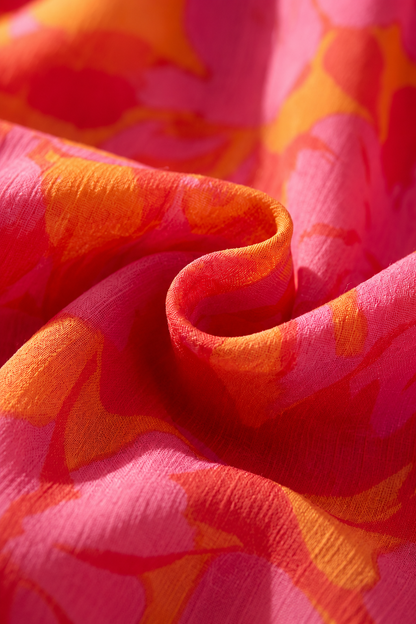 Olympe™ | Vestido Fluido en Rosa y Naranja