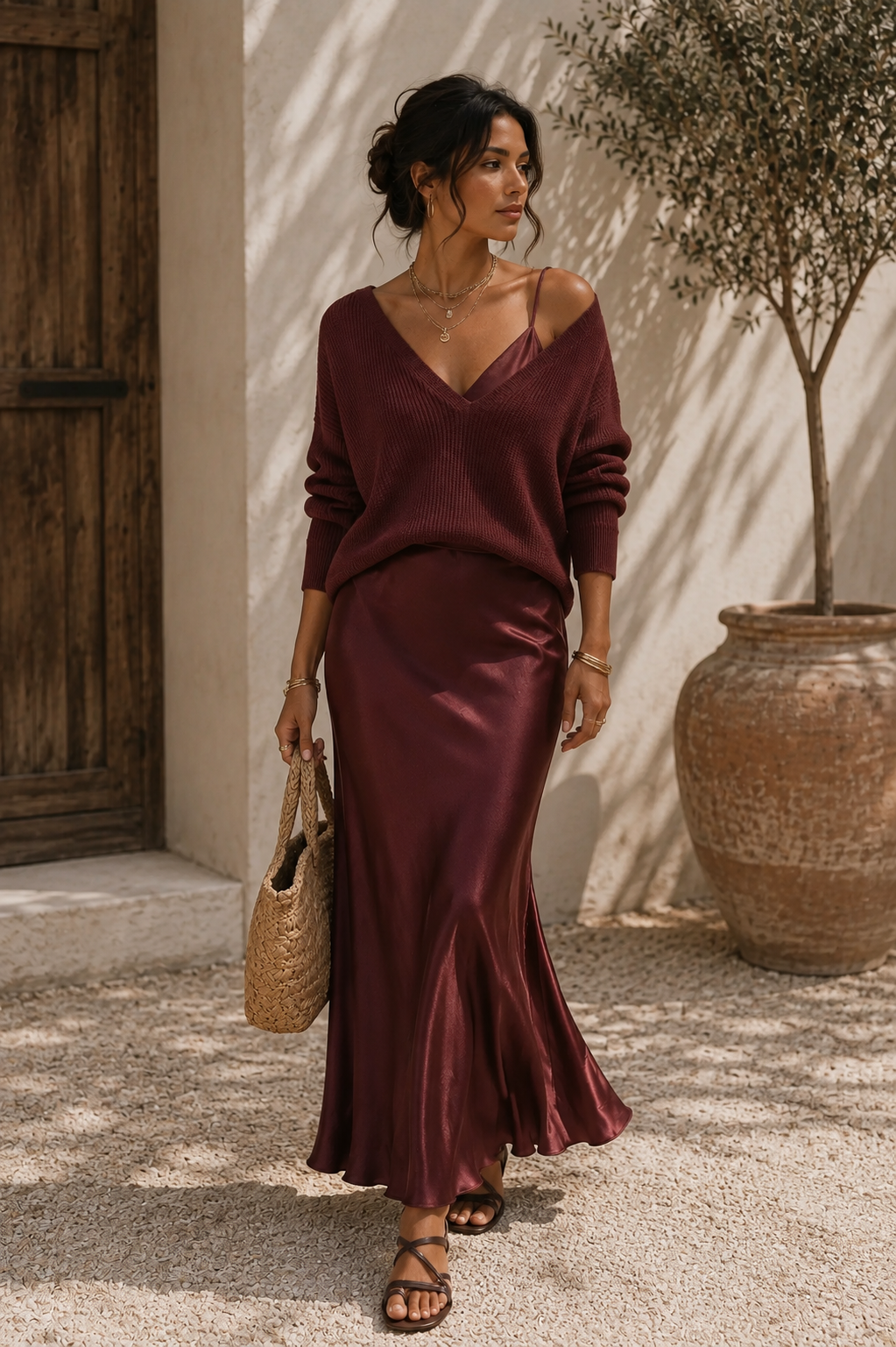 Alma™ | Vestido de Satén Elegante con Jersey