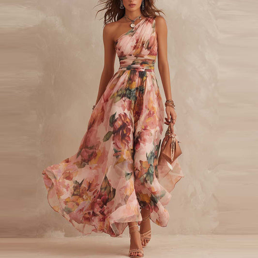 Aurora™ | Vestido Floral Asimétrico