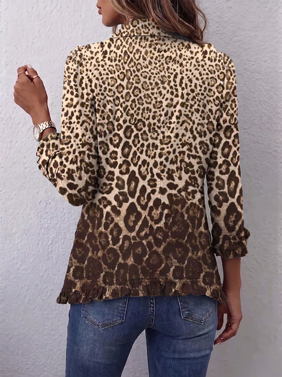 Lucia | Chaqueta Leopardo con Volantes